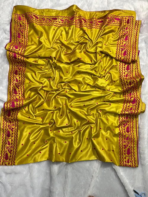 Pure Tussar Munga Silk Saree with Natural Texture & Elegant Lustre